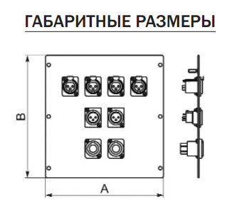 Панель коробки лючка ТМ Имлайт схема
